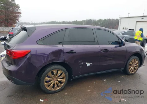 2016 Acura Mdx Technology Acurawatch Plus Packages/Technology Package from USA, damaged, VIN 5FRYD4H44GB061772